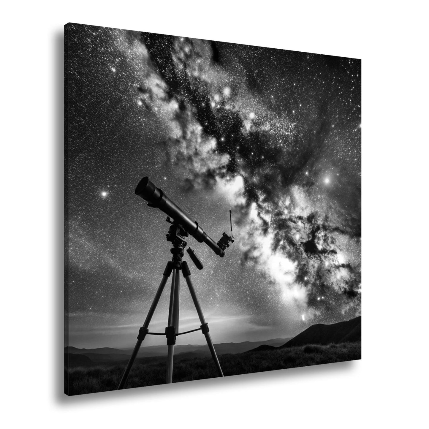 Leinwandbild Teleskop XXL – Blick ins Herz der Milchstraße & Kosmos - deyoli