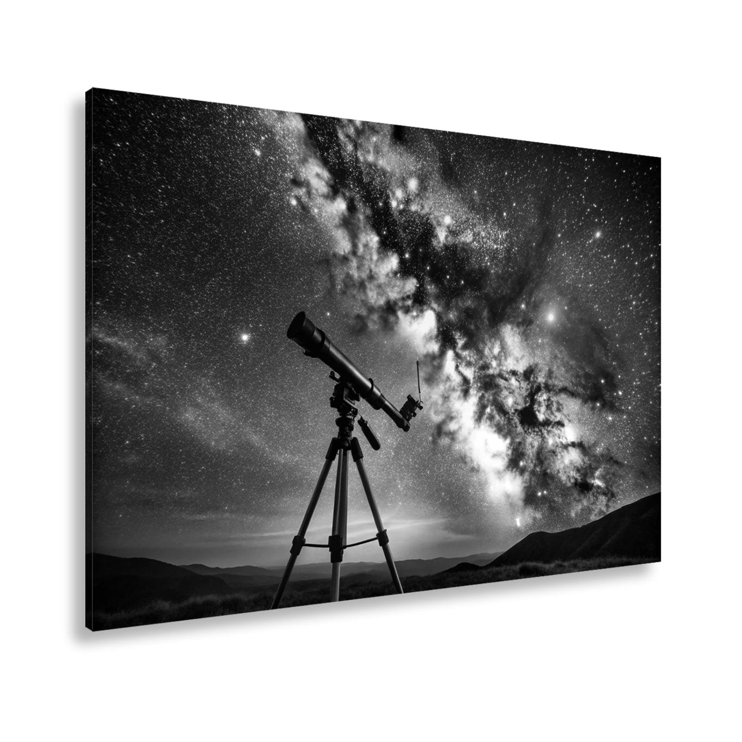 Leinwandbild Teleskop XXL – Blick ins Herz der Milchstraße & Kosmos - deyoli