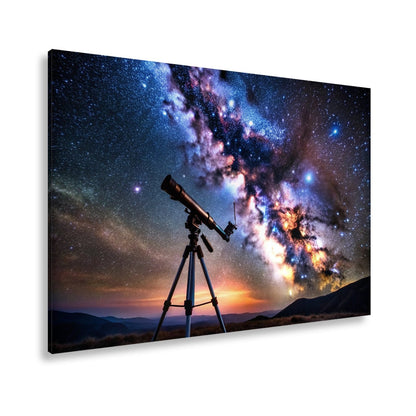 Leinwandbild Teleskop XXL – Blick ins Herz der Milchstraße & Kosmos - deyoli