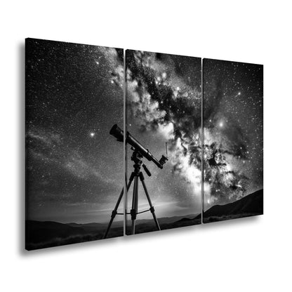 Leinwandbild Teleskop XXL – Blick ins Herz der Milchstraße & Kosmos - deyoli