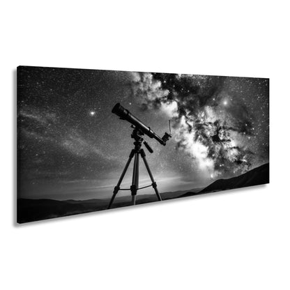 Leinwandbild Teleskop XXL – Blick ins Herz der Milchstraße & Kosmos - deyoli