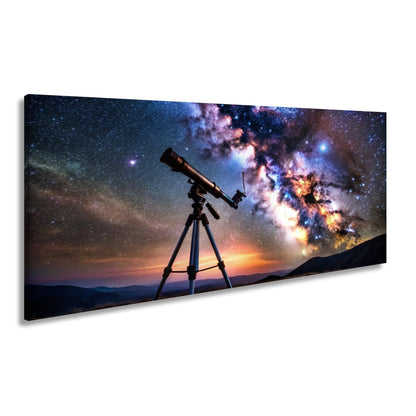 Leinwandbild Teleskop XXL – Blick ins Herz der Milchstraße & Kosmos - deyoli
