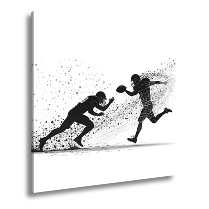 Leinwandbild Tinte trifft Taktik – Football als künstlerische Explosion. - deyoli