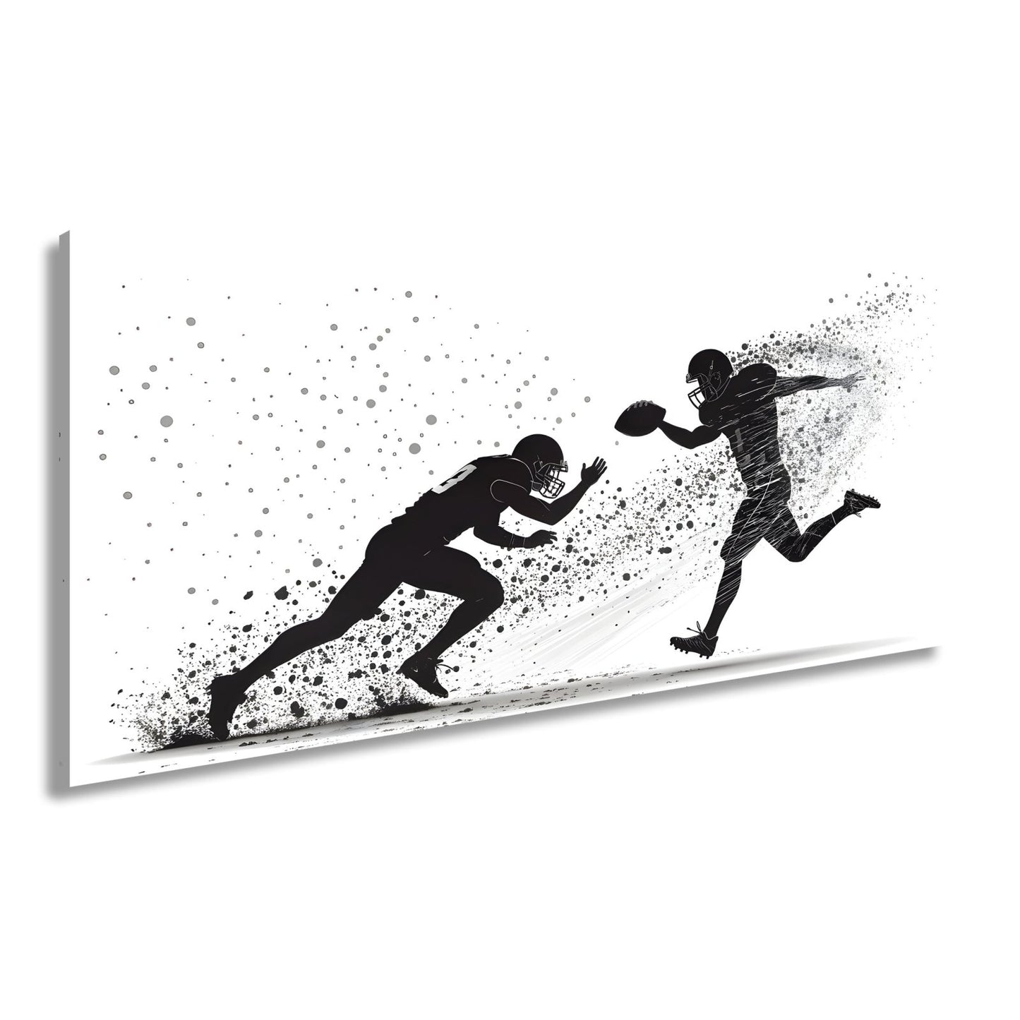 Leinwandbild Tinte trifft Taktik – Football als künstlerische Explosion. - deyoli