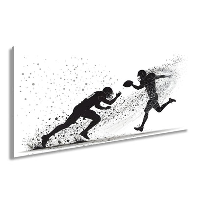 Leinwandbild Tinte trifft Taktik – Football als künstlerische Explosion. - deyoli