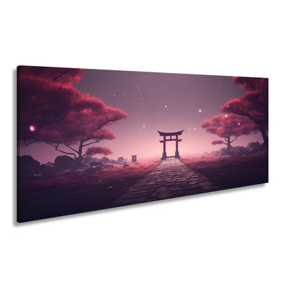 Leinwandbild Torii im Mondlicht – Stille trifft auf Ewigkeit. - deyoli