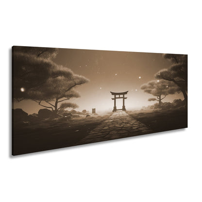 Leinwandbild Torii im Mondlicht – Stille trifft auf Ewigkeit. - deyoli