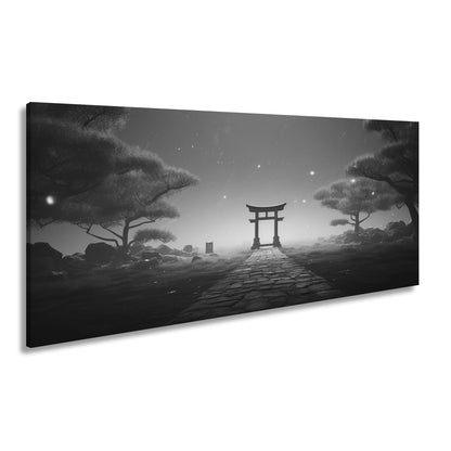 Leinwandbild Torii im Mondlicht – Stille trifft auf Ewigkeit. - deyoli