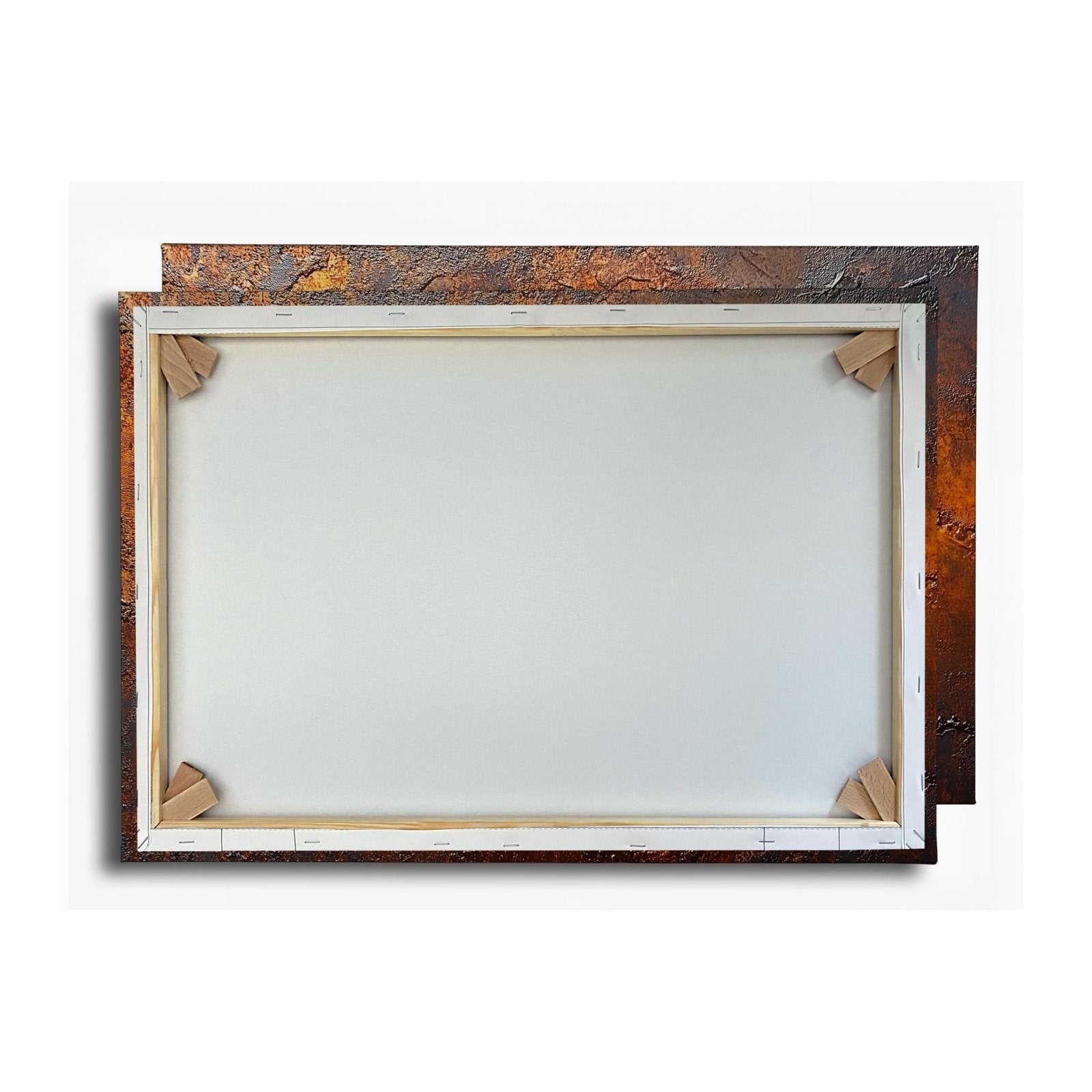 Leinwandbild Verwitterte Rosttextur – Braun & Orange XXL Wandbild - deyoli