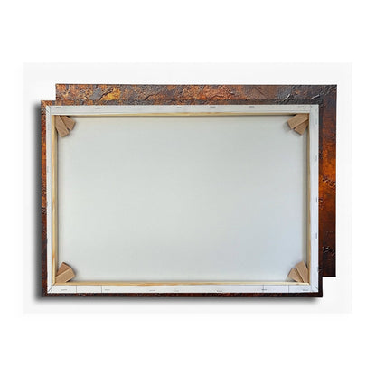 Leinwandbild Verwitterte Rosttextur – Braun & Orange XXL Wandbild - deyoli