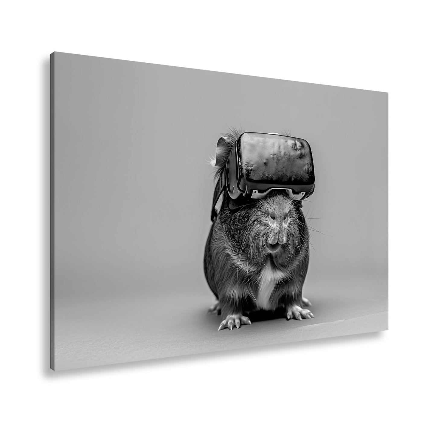 Leinwandbild VR - Meerschwein – futuristisch, flauschig, völlig vertieft. - deyoli