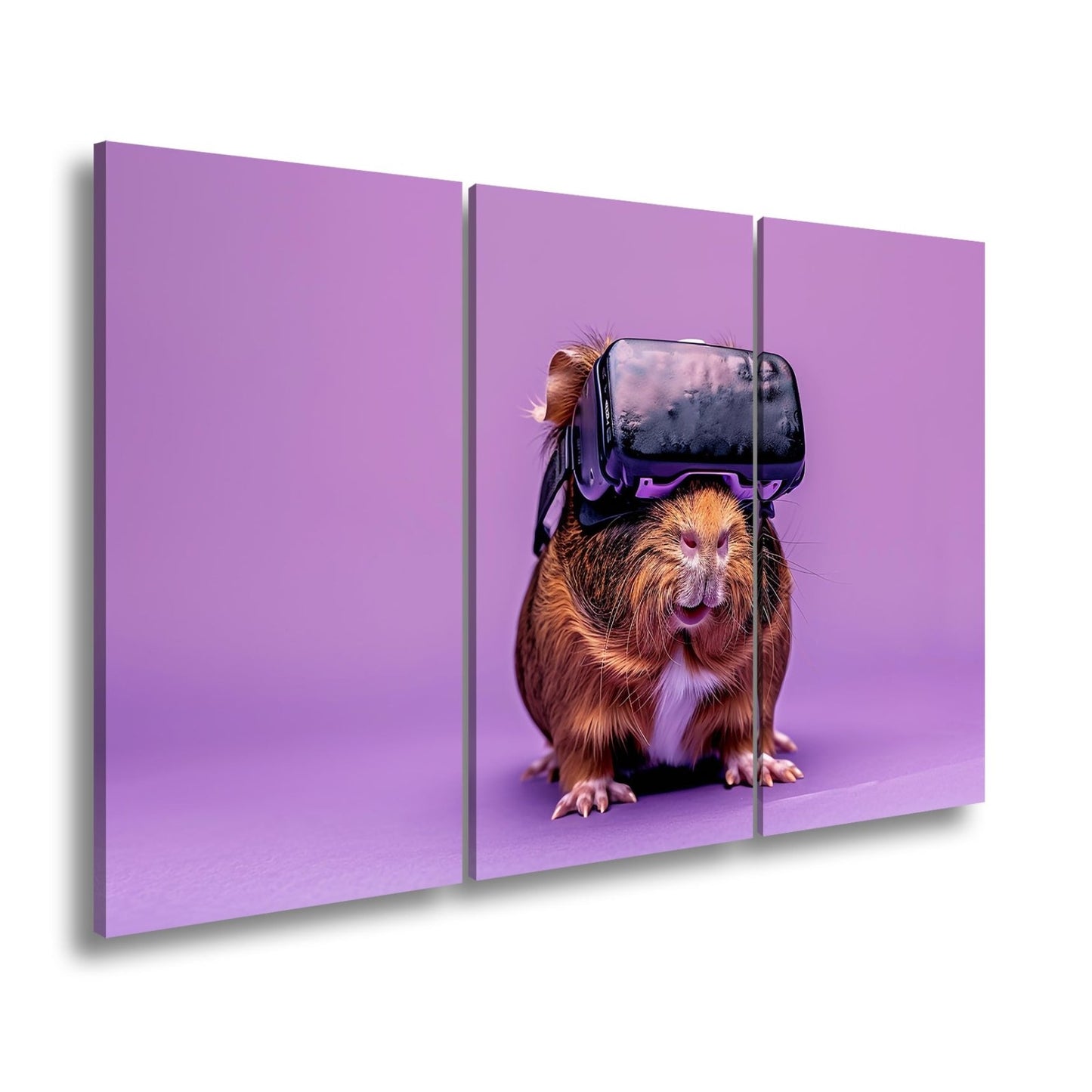 Leinwandbild VR - Meerschwein – futuristisch, flauschig, völlig vertieft. - deyoli