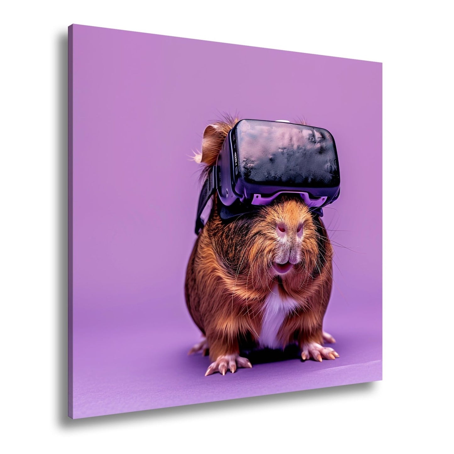 Leinwandbild VR - Meerschwein – futuristisch, flauschig, völlig vertieft. - deyoli