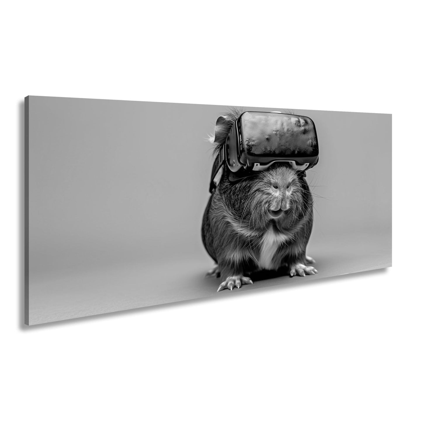 Leinwandbild VR - Meerschwein – futuristisch, flauschig, völlig vertieft. - deyoli