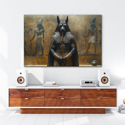 Leinwandbild Wächter der Unterwelt – Anubis in göttlicher Erhabenheit. - deyoli