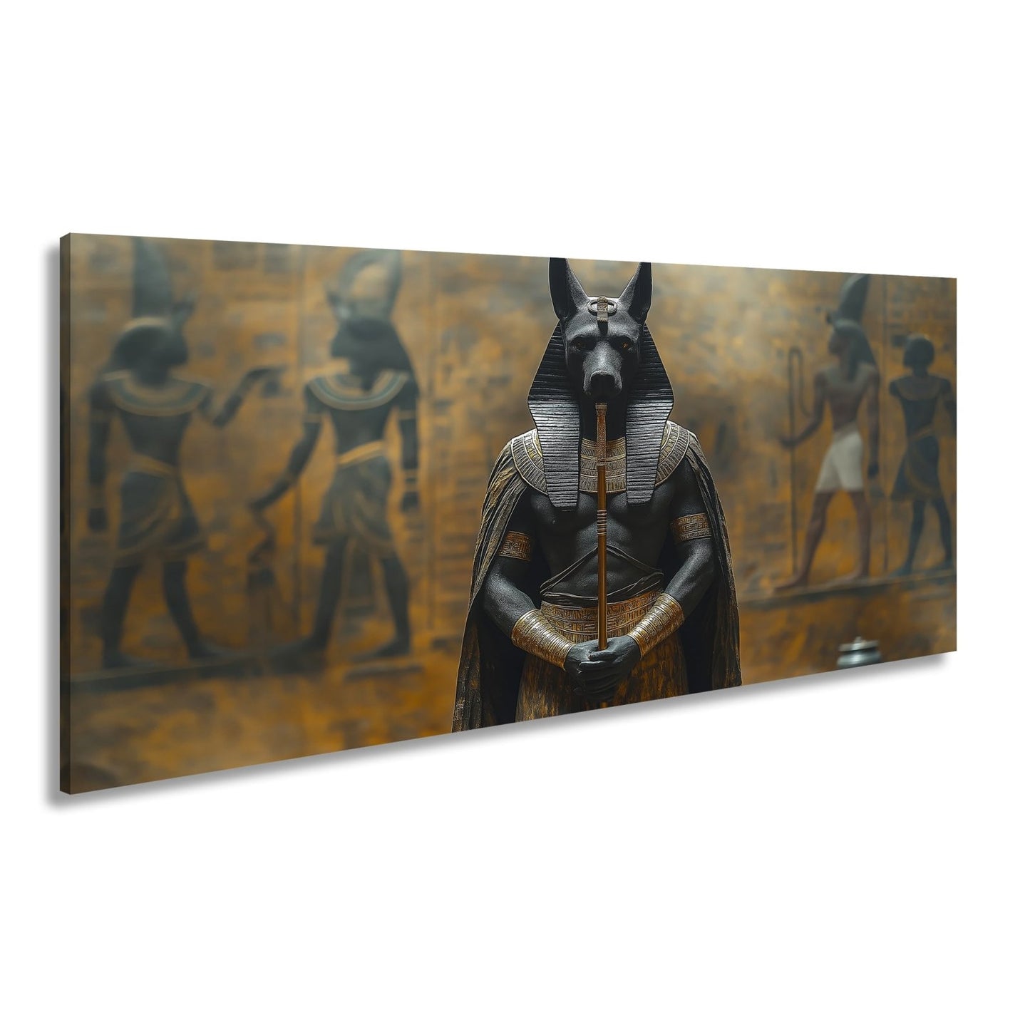Leinwandbild Wächter der Unterwelt – Anubis in göttlicher Erhabenheit. - deyoli