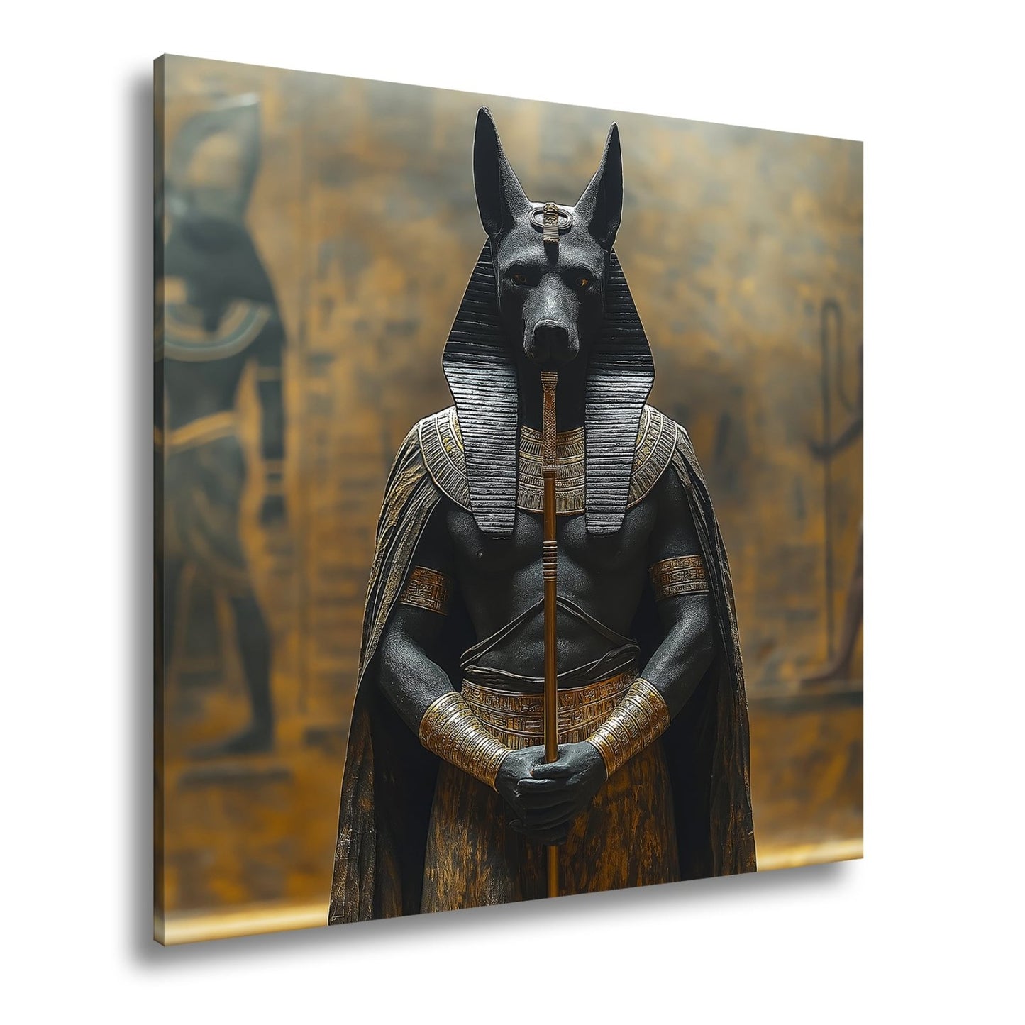 Leinwandbild Wächter der Unterwelt – Anubis in göttlicher Erhabenheit. - deyoli