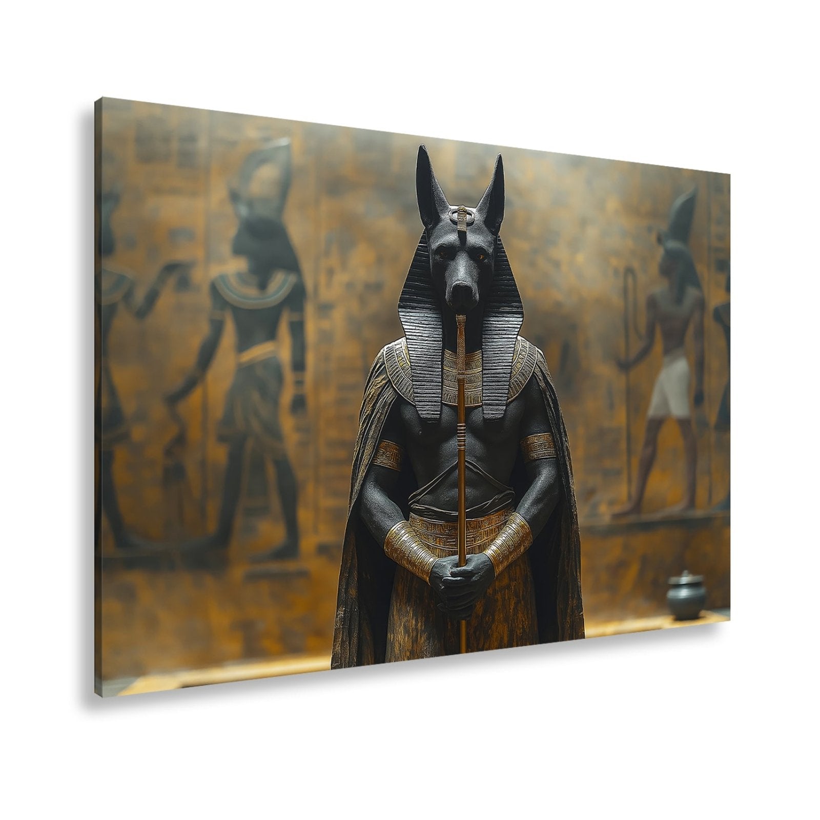 Leinwandbild Wächter der Unterwelt – Anubis in göttlicher Erhabenheit. - deyoli