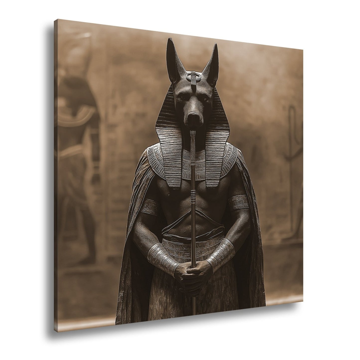 Leinwandbild Wächter der Unterwelt – Anubis in göttlicher Erhabenheit. - deyoli