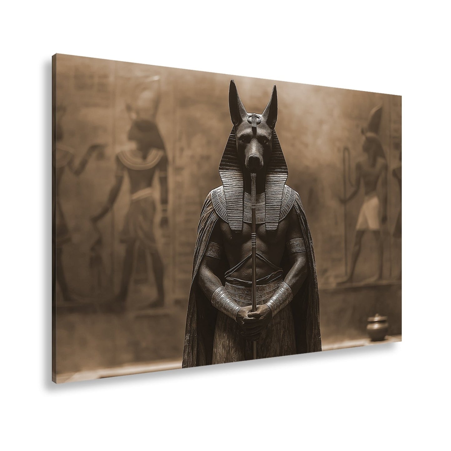 Leinwandbild Wächter der Unterwelt – Anubis in göttlicher Erhabenheit. - deyoli