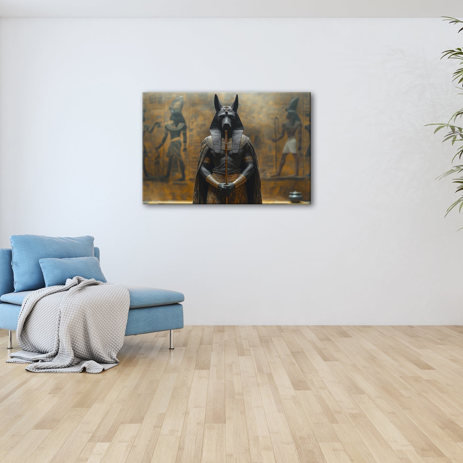 Leinwandbild Wächter der Unterwelt – Anubis in göttlicher Erhabenheit. - deyoli