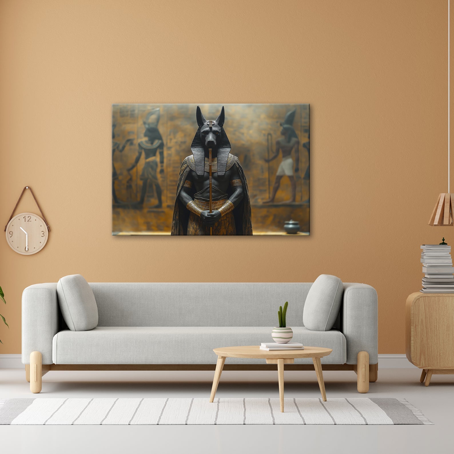 Leinwandbild Wächter der Unterwelt – Anubis in göttlicher Erhabenheit. - deyoli