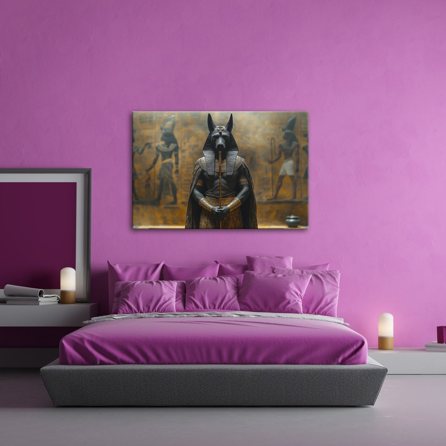 Leinwandbild Wächter der Unterwelt – Anubis in göttlicher Erhabenheit. - deyoli