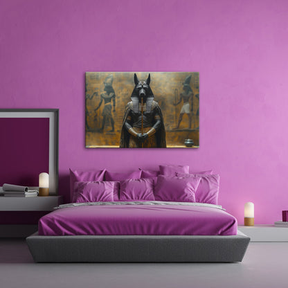 Leinwandbild Wächter der Unterwelt – Anubis in göttlicher Erhabenheit. - deyoli