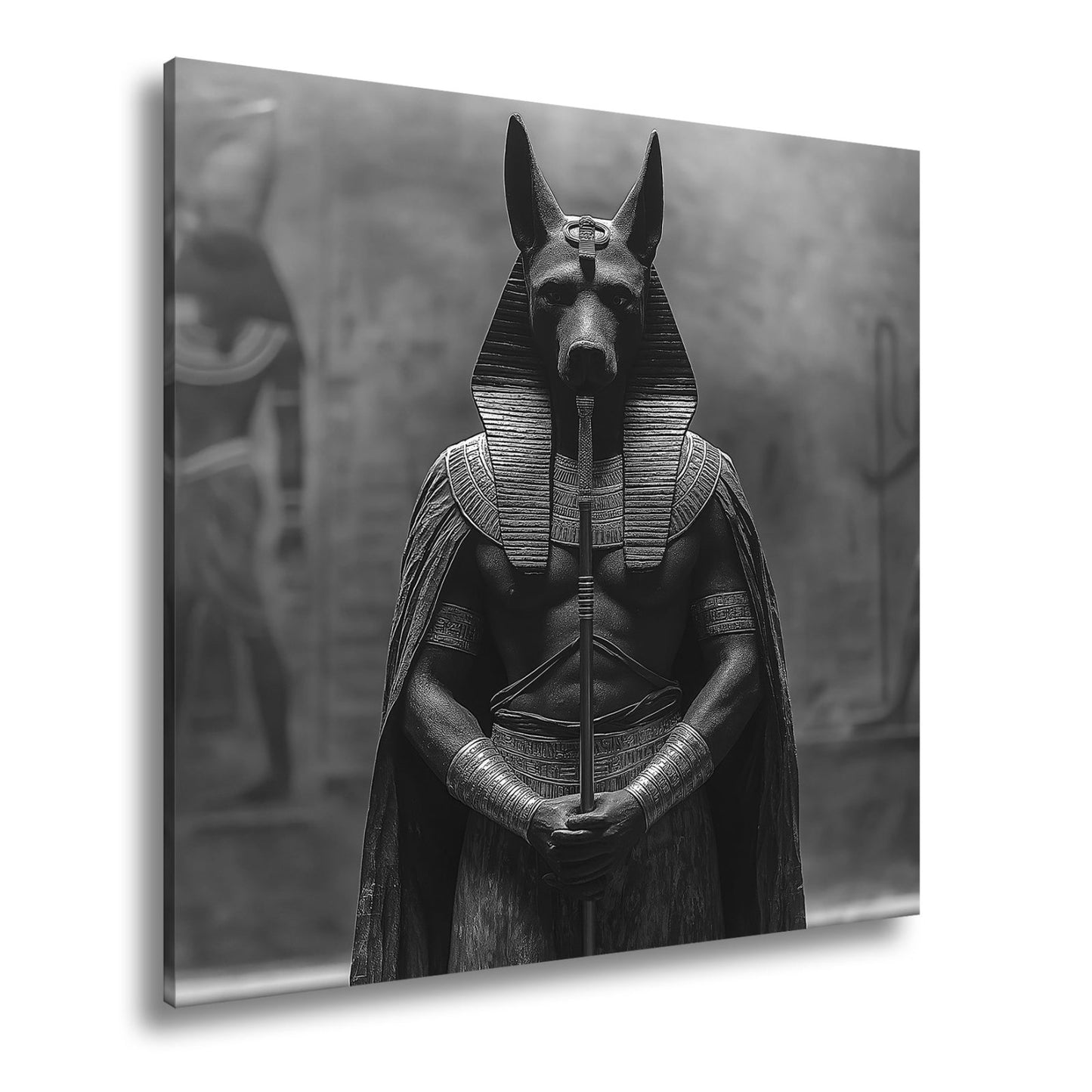 Leinwandbild Wächter der Unterwelt – Anubis in göttlicher Erhabenheit. - deyoli