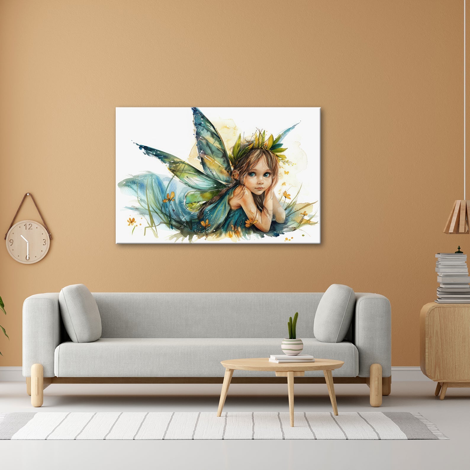 Leinwandbild Waldfee in Aquarell – zart wie Morgentau - deyoli