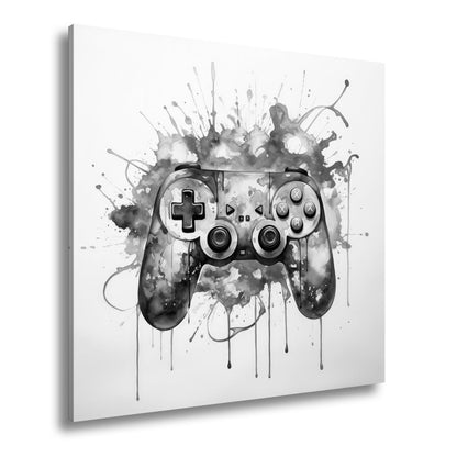 Leinwandbild Wassermalfarben tanzen – Gaming - Kunst auf weißer Bühne. - deyoli