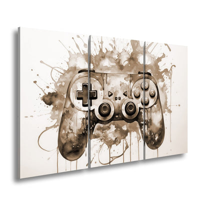 Leinwandbild Wassermalfarben tanzen – Gaming - Kunst auf weißer Bühne. - deyoli