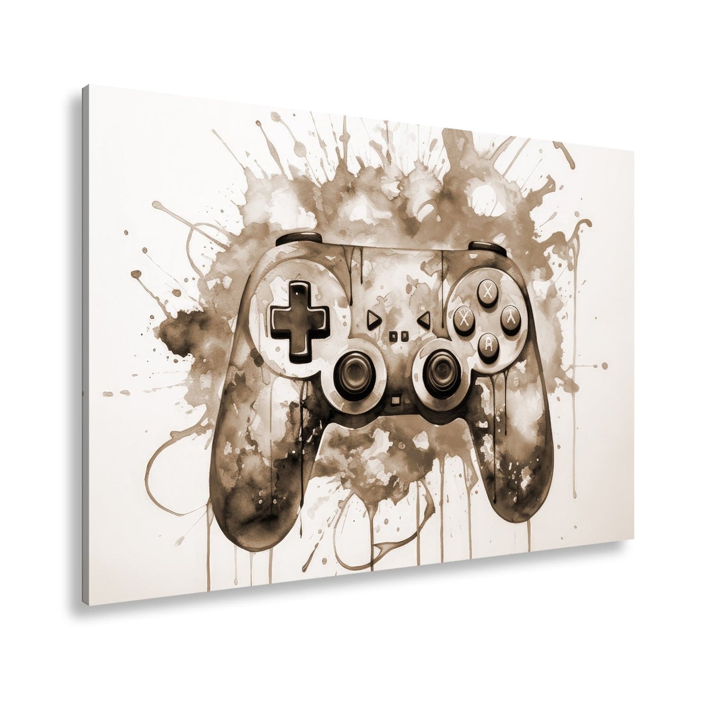 Leinwandbild Wassermalfarben tanzen – Gaming - Kunst auf weißer Bühne. - deyoli