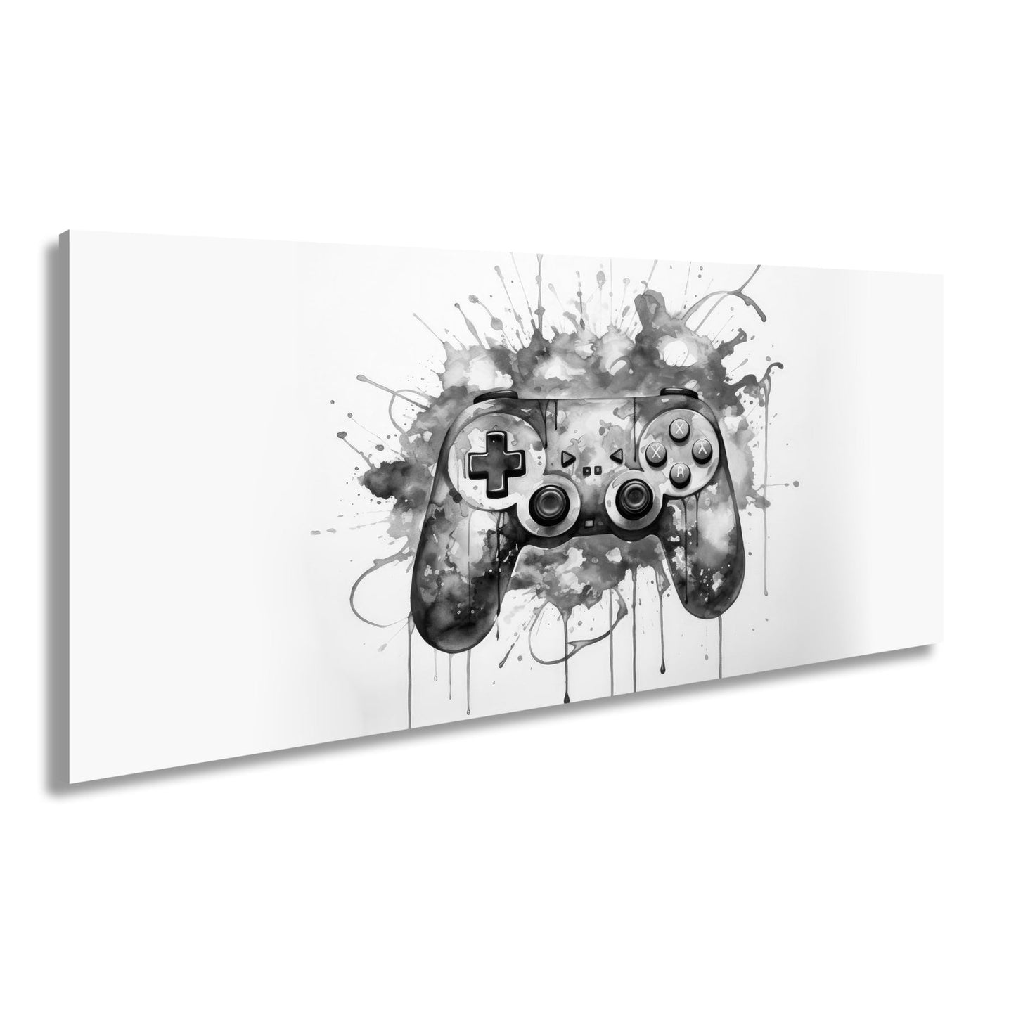 Leinwandbild Wassermalfarben tanzen – Gaming - Kunst auf weißer Bühne. - deyoli