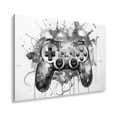 Leinwandbild Wassermalfarben tanzen – Gaming - Kunst auf weißer Bühne. - deyoli