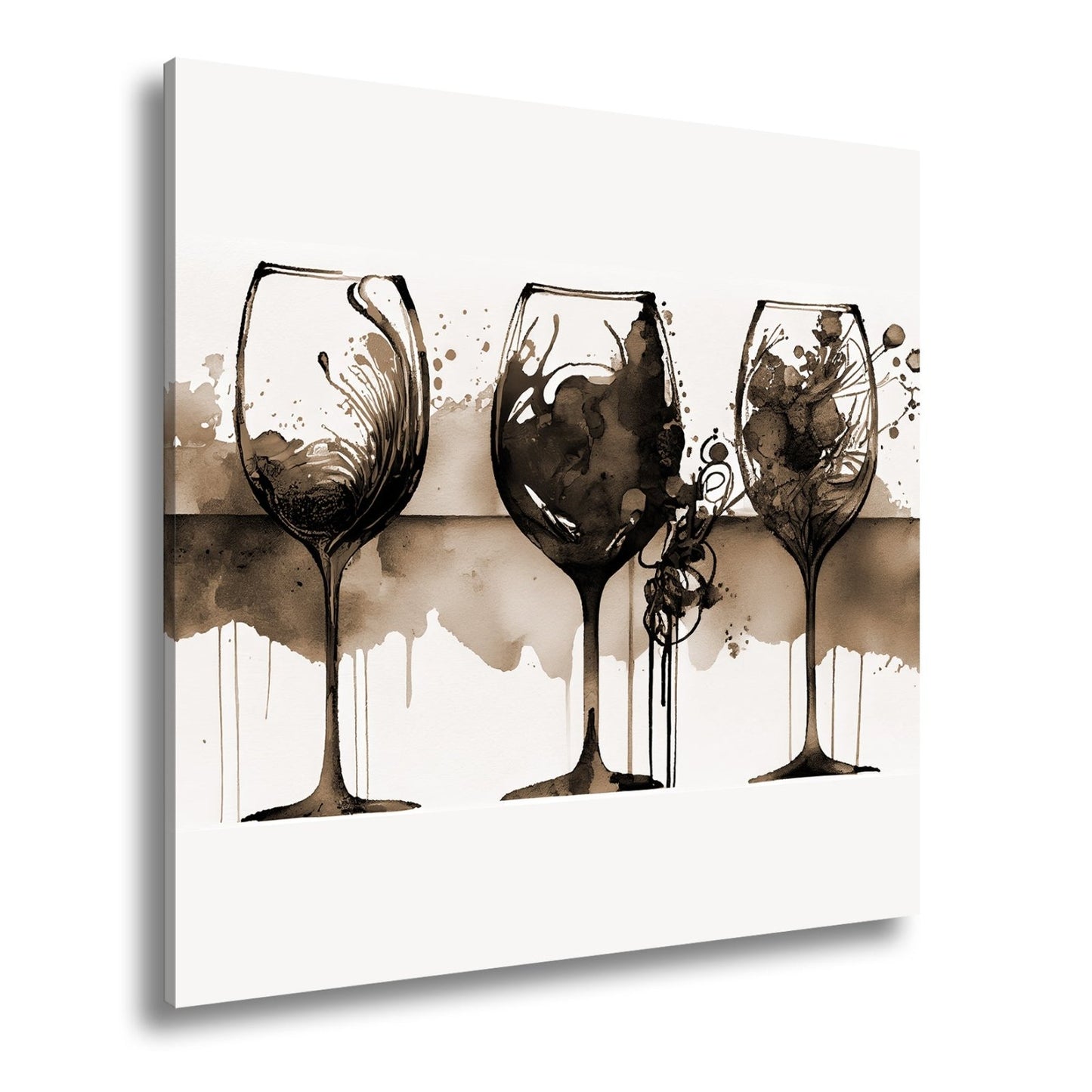Leinwandbild Wein XXL – Weinvisionen in leuchtenden Aquarelltönen - deyoli