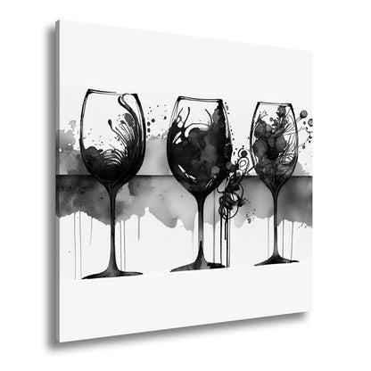 Leinwandbild Wein XXL – Weinvisionen in leuchtenden Aquarelltönen - deyoli