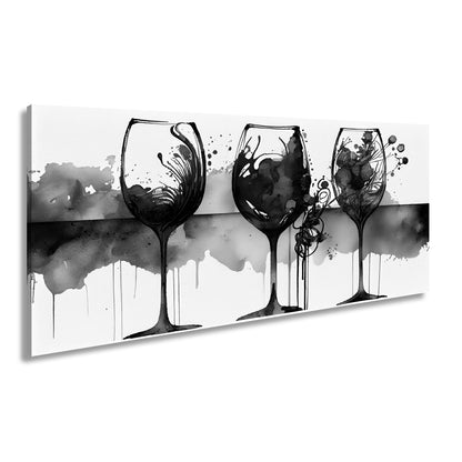 Leinwandbild Wein XXL – Weinvisionen in leuchtenden Aquarelltönen - deyoli