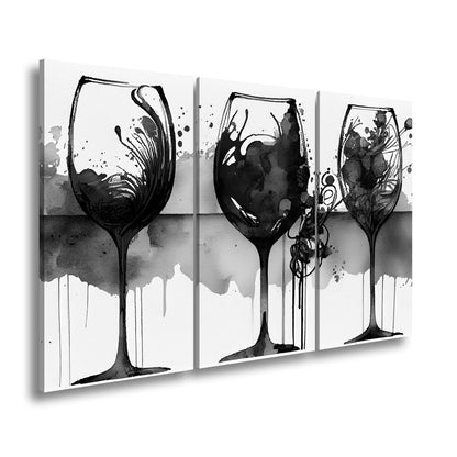 Leinwandbild Wein XXL – Weinvisionen in leuchtenden Aquarelltönen - deyoli