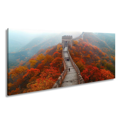 Leinwandbild XXL Chinesische Mauer Herbst – China - deyoli