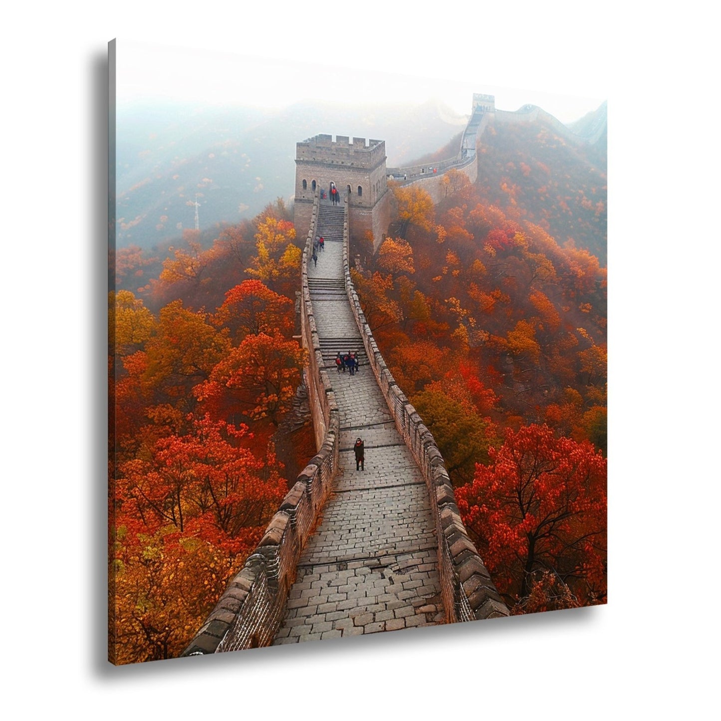 Leinwandbild XXL Chinesische Mauer Herbst – China - deyoli