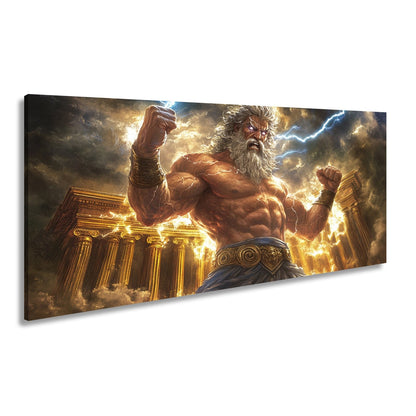 Leinwandbild XXL Donnergott Thor – Mythologie Fantasy - deyoli