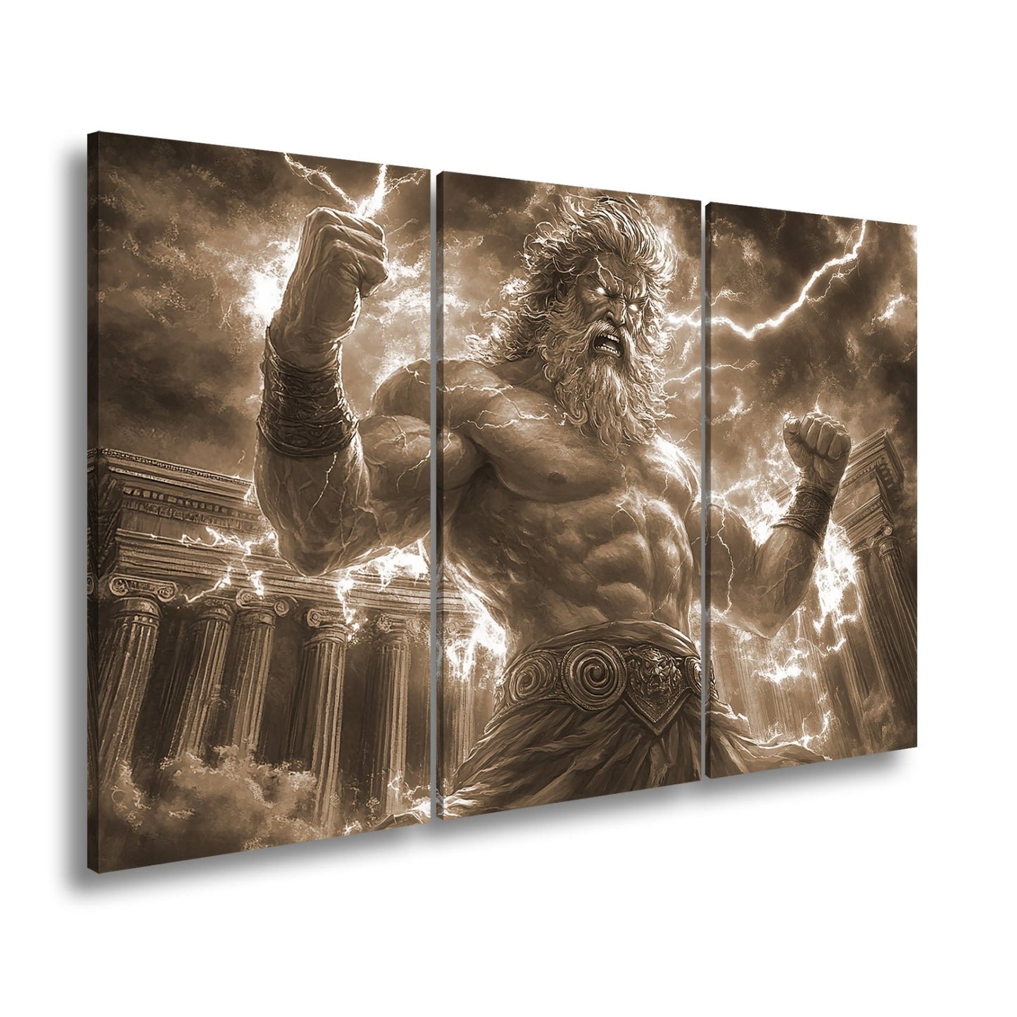 Leinwandbild XXL Donnergott Thor – Mythologie Fantasy - deyoli