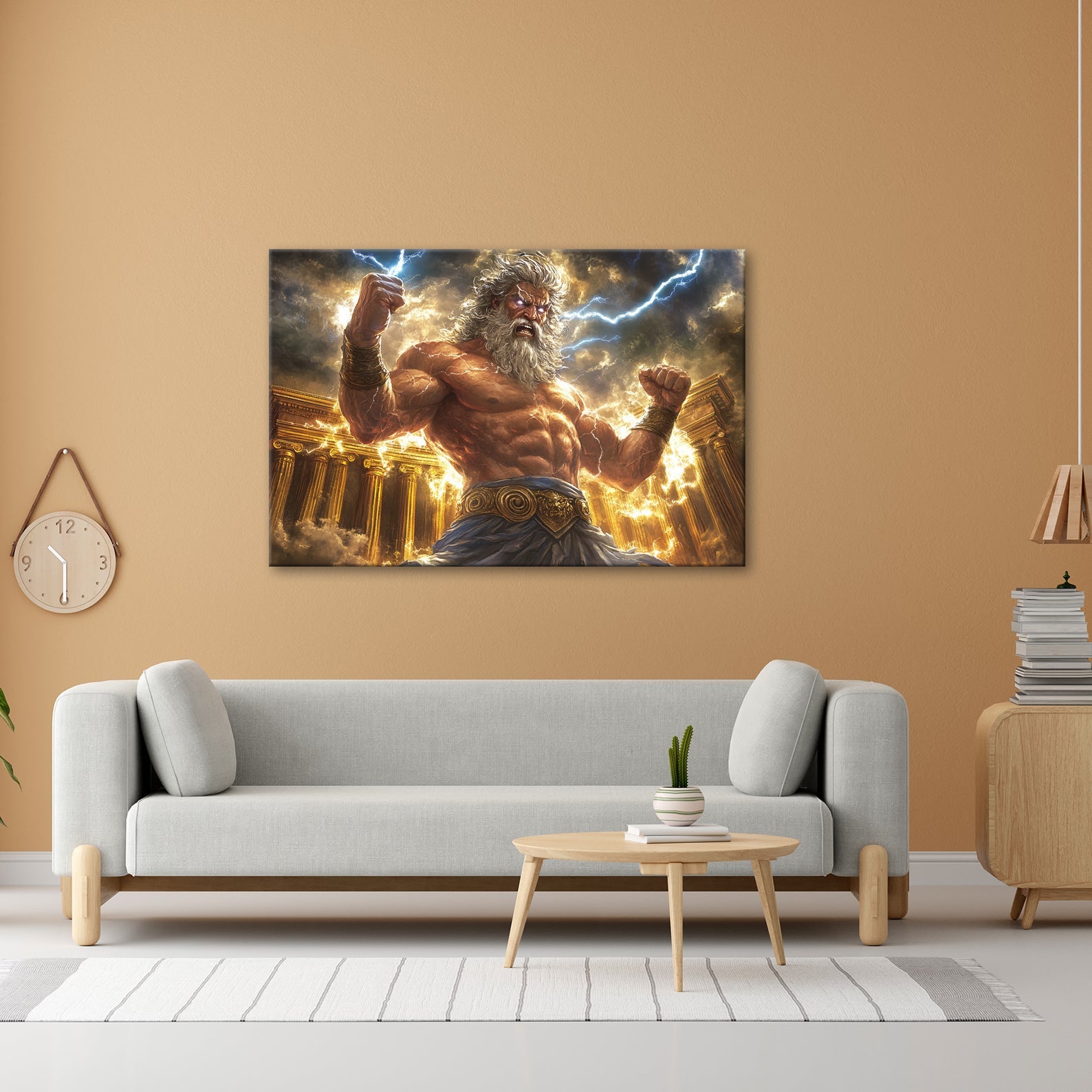 Leinwandbild XXL Donnergott Thor – Mythologie Fantasy - deyoli