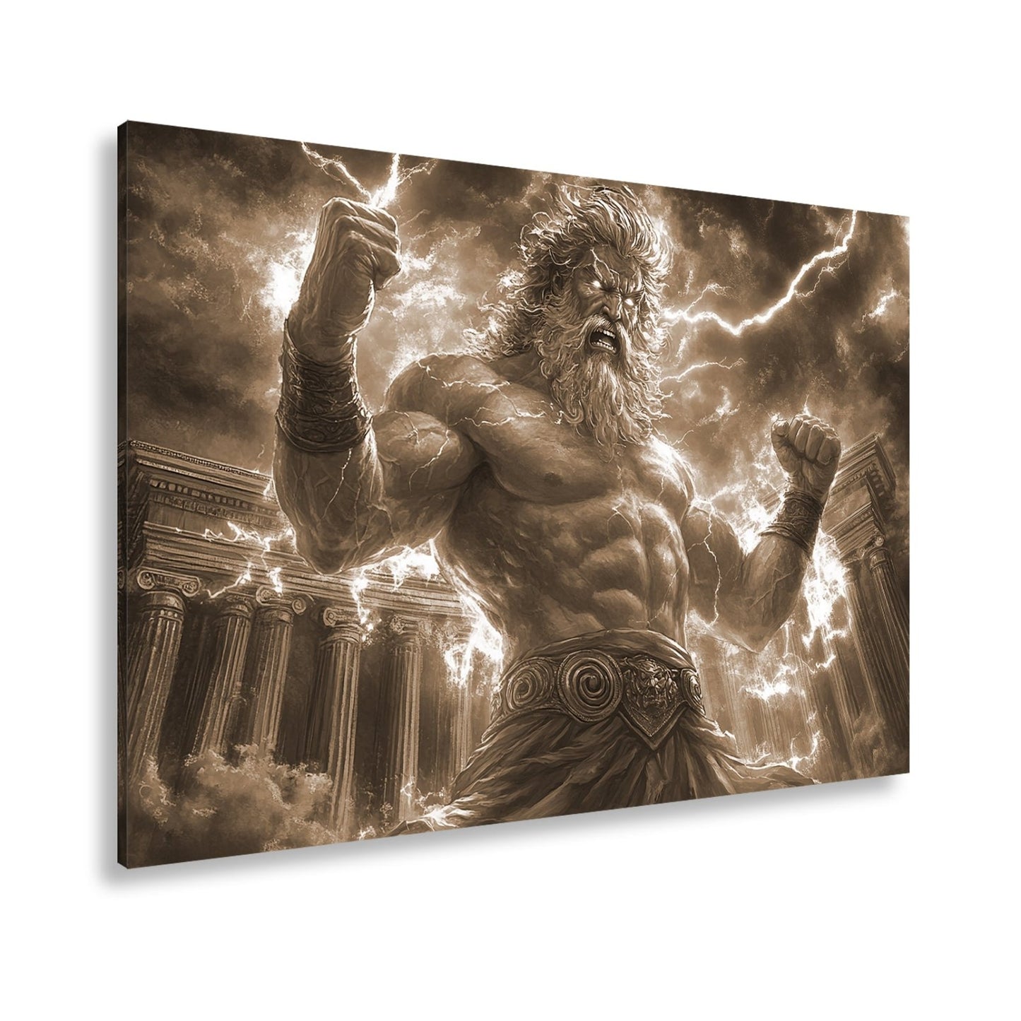 Leinwandbild XXL Donnergott Thor – Mythologie Fantasy - deyoli