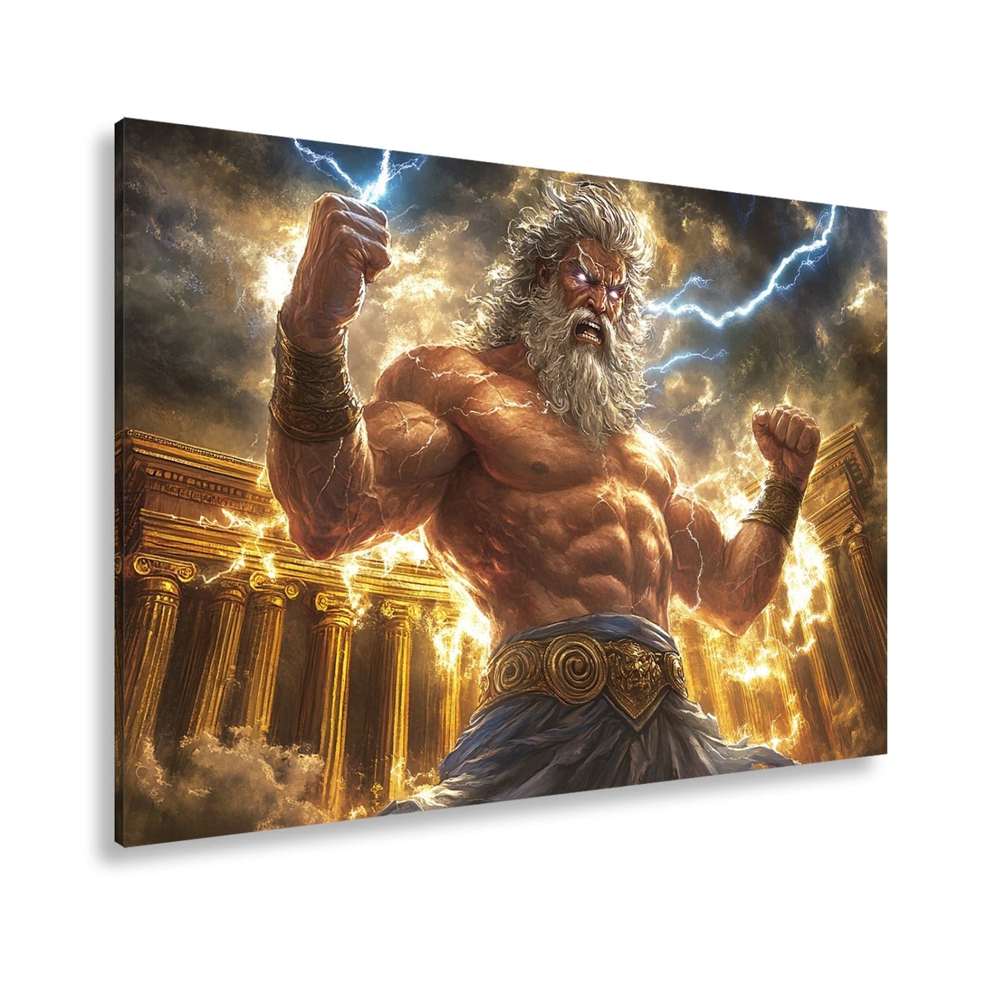 Leinwandbild XXL Donnergott Thor – Mythologie Fantasy - deyoli