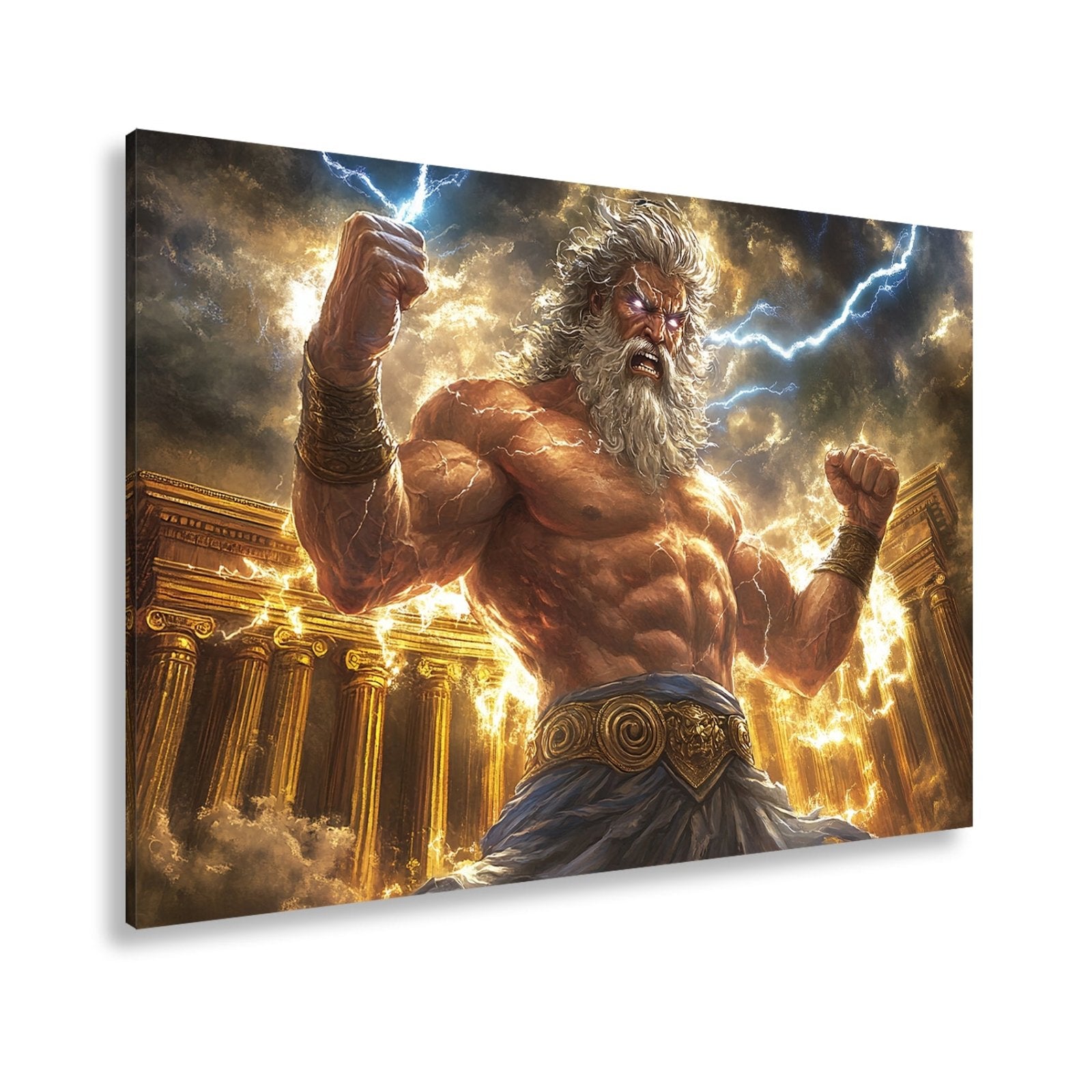 Leinwandbild XXL Donnergott Thor – Mythologie Fantasy - deyoli