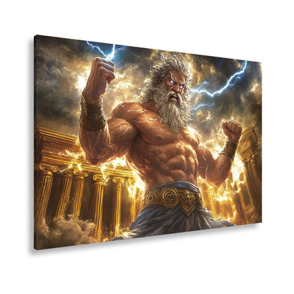 Leinwandbild XXL Donnergott Thor – Mythologie Fantasy - deyoli