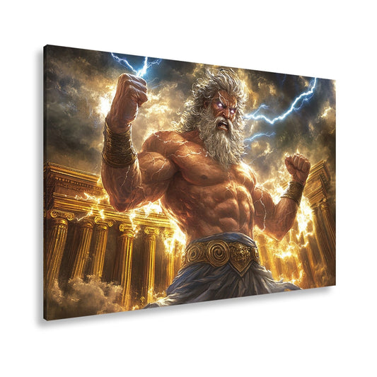 Leinwandbild XXL Donnergott Thor – Mythologie Fantasy - deyoli