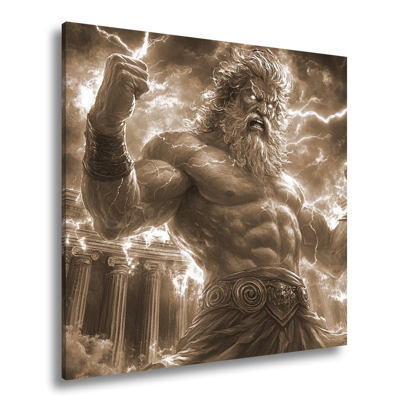 Leinwandbild XXL Donnergott Thor – Mythologie Fantasy - deyoli